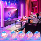 120 cm RGB LED-Stehlampe – Musiksynchron & FarbwechselVerwandle jeden Raum in eine individuelle Lichtwelt! Diese moderne Stehlampe mit rundem Standfuß sorgt mit dynamischem RGB-Farbwechsel für die perfekte Ambiente-Beleuchtung.