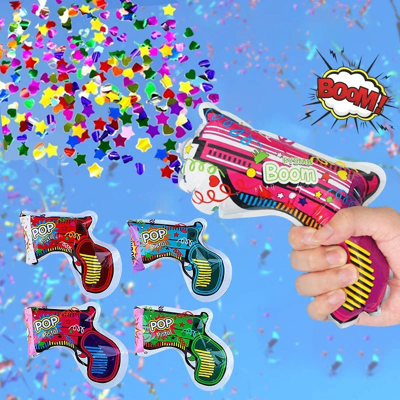 Konfetti-Pistolen Set (10 Stk.) – Aufblasbare Party-Knaller für Hochzeit, Geburtstag & Silveste