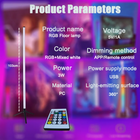 App-gesteuerte RGB Eck-Stehlampe mit Musiksteuerung, dimmbar, für Party, Hochzeit, Feiertage & Event-Dekoration