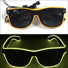 LED-Leuchtbrille – Neon Partybrille mit EL-Wire | Leuchtende Glow-Brille für Festivals, Halloween, Cosplay & Partys