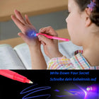 1/4 Stück Unsichtbare-Tinte-Stift, Spionage-Stift mit UV-Licht – Zauberstift für Geheimbotschaften, Schatzkisten-Preise, Kindergeburtstag-Mitgebsel, Spielzeug & Geschenk